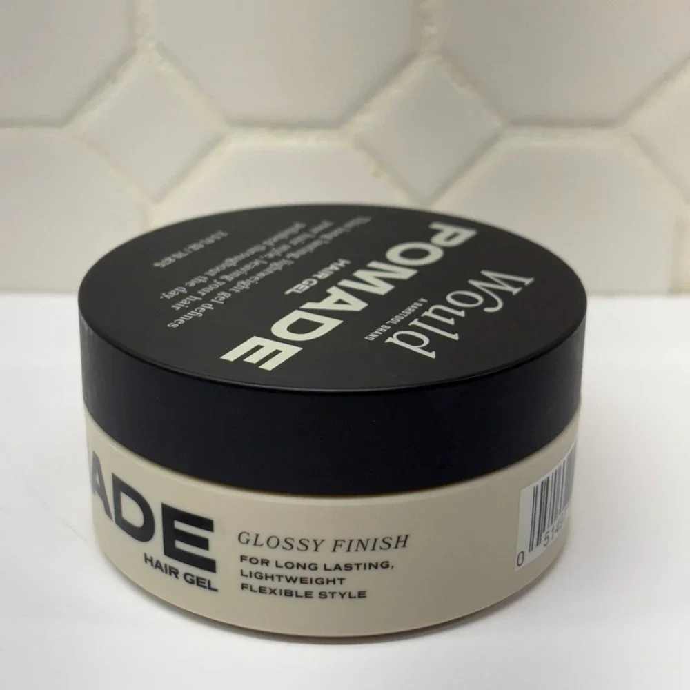 Would Pomade Hair Gel Men 2.5 oz Tan Glossy Finish Flexible Long Lasting Hold